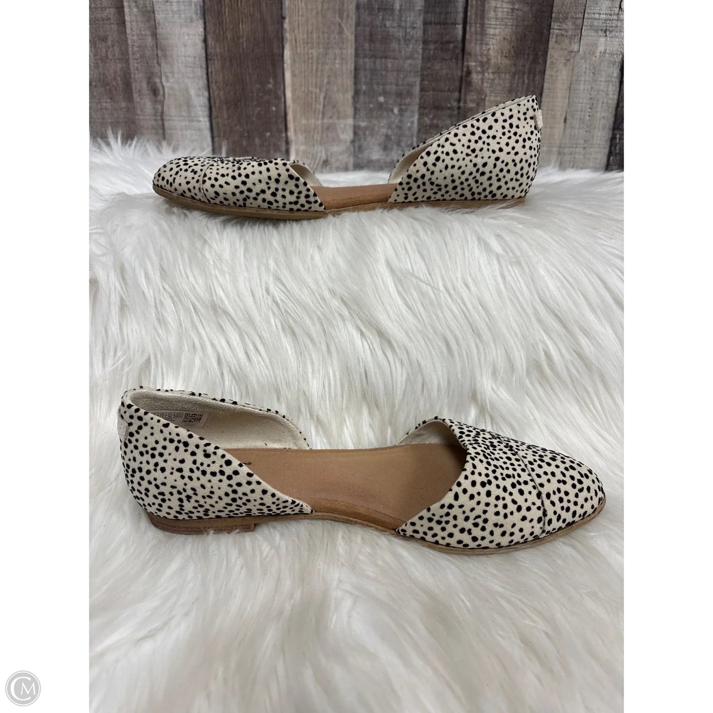 Shoes Flats By Toms In Black & Cream, Size: 7.5