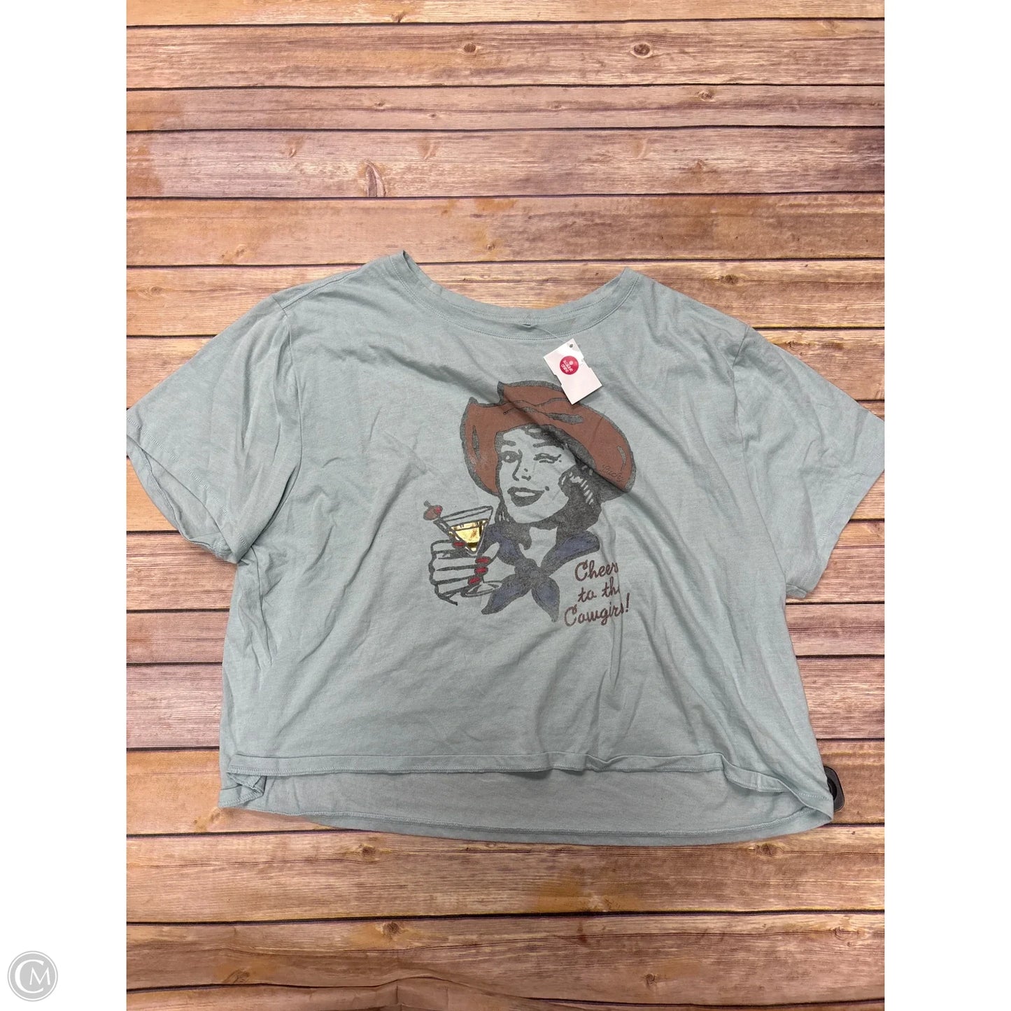 Top Short Sleeve By Lucky & Blessed In Green, Size: Xl