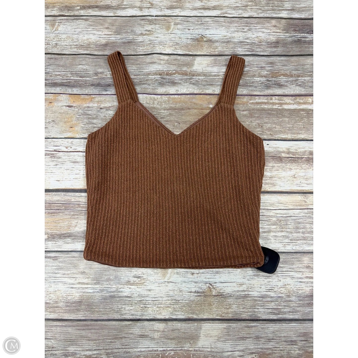 Top Sleeveless By Willow & Root In Brown, Size: M