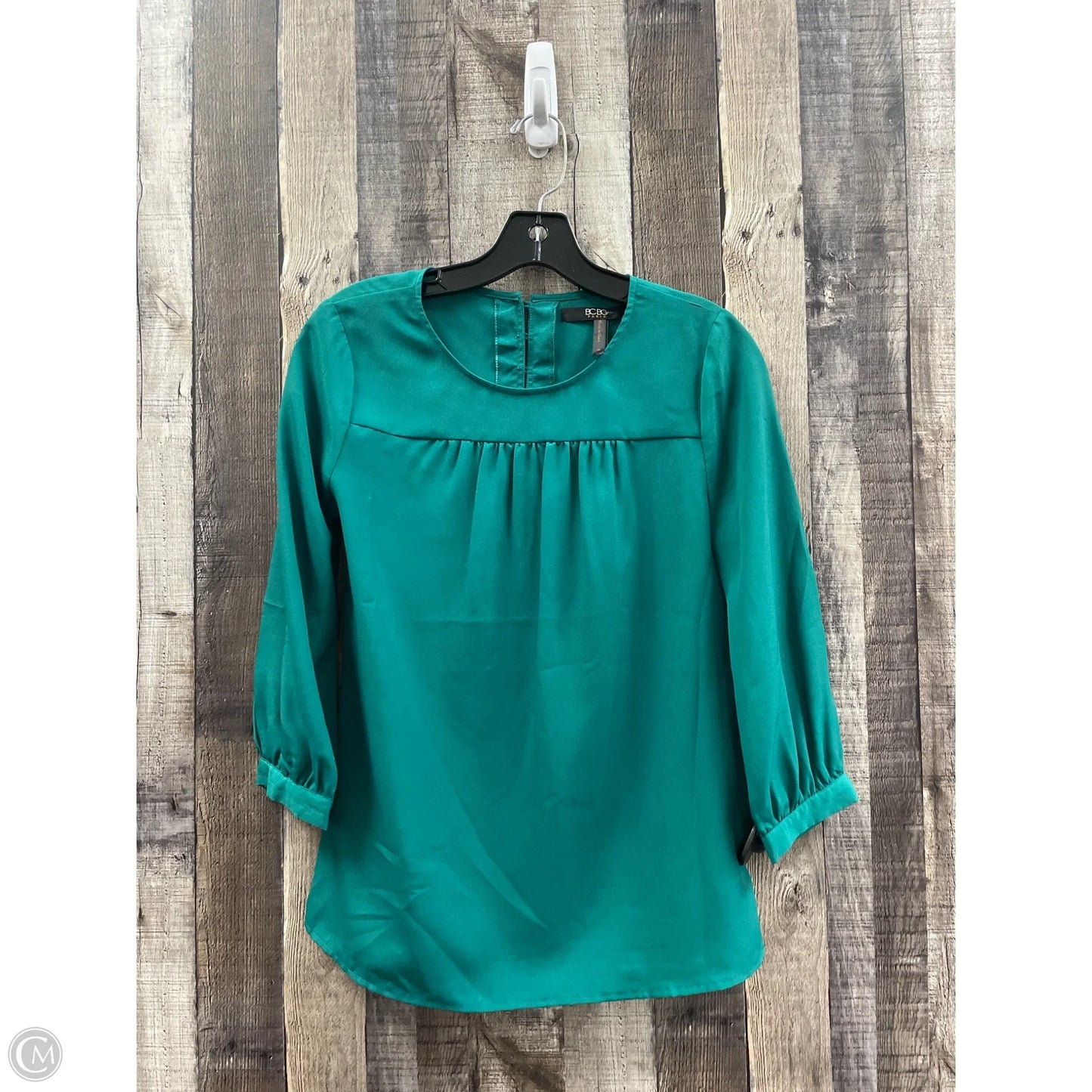Top 3/4 Sleeve By Bcbg In Green, Size: Xs