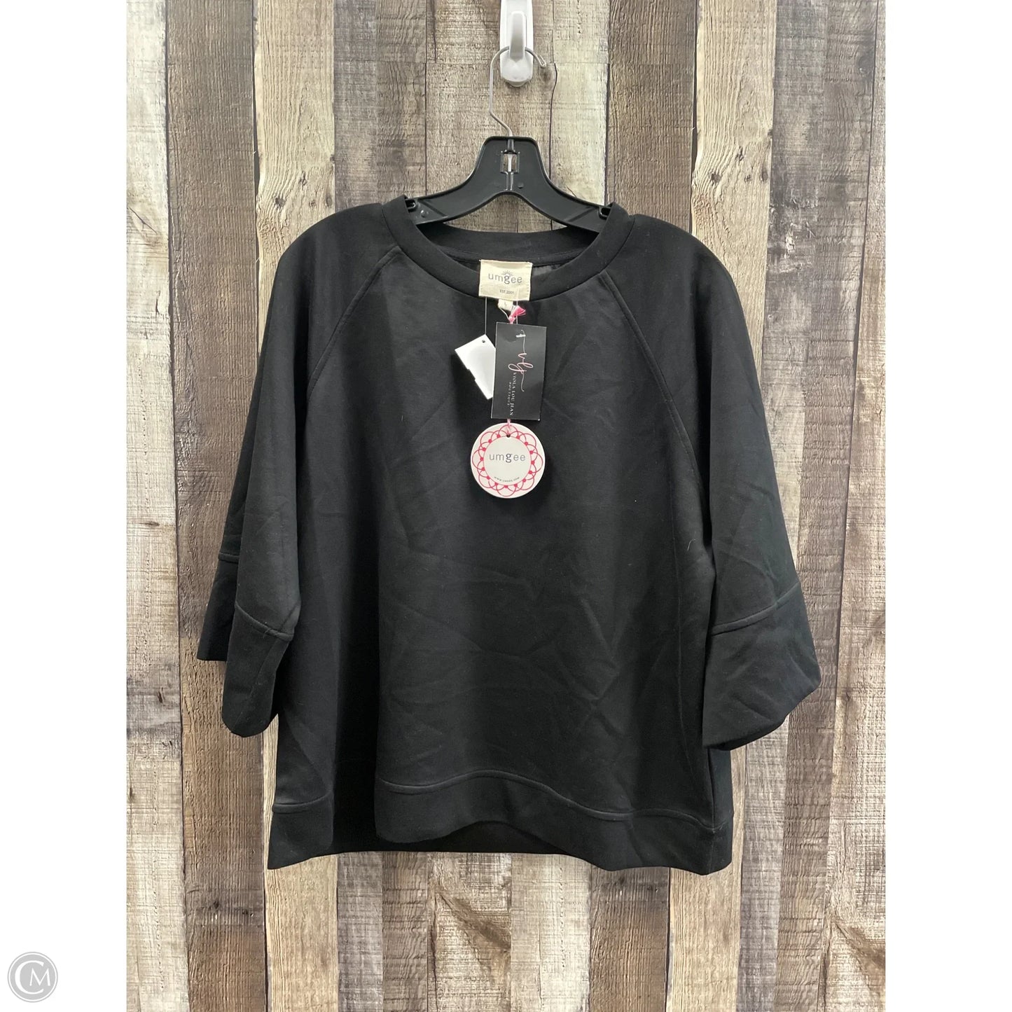 Top 3/4 Sleeve By Umgee In Black, Size: L