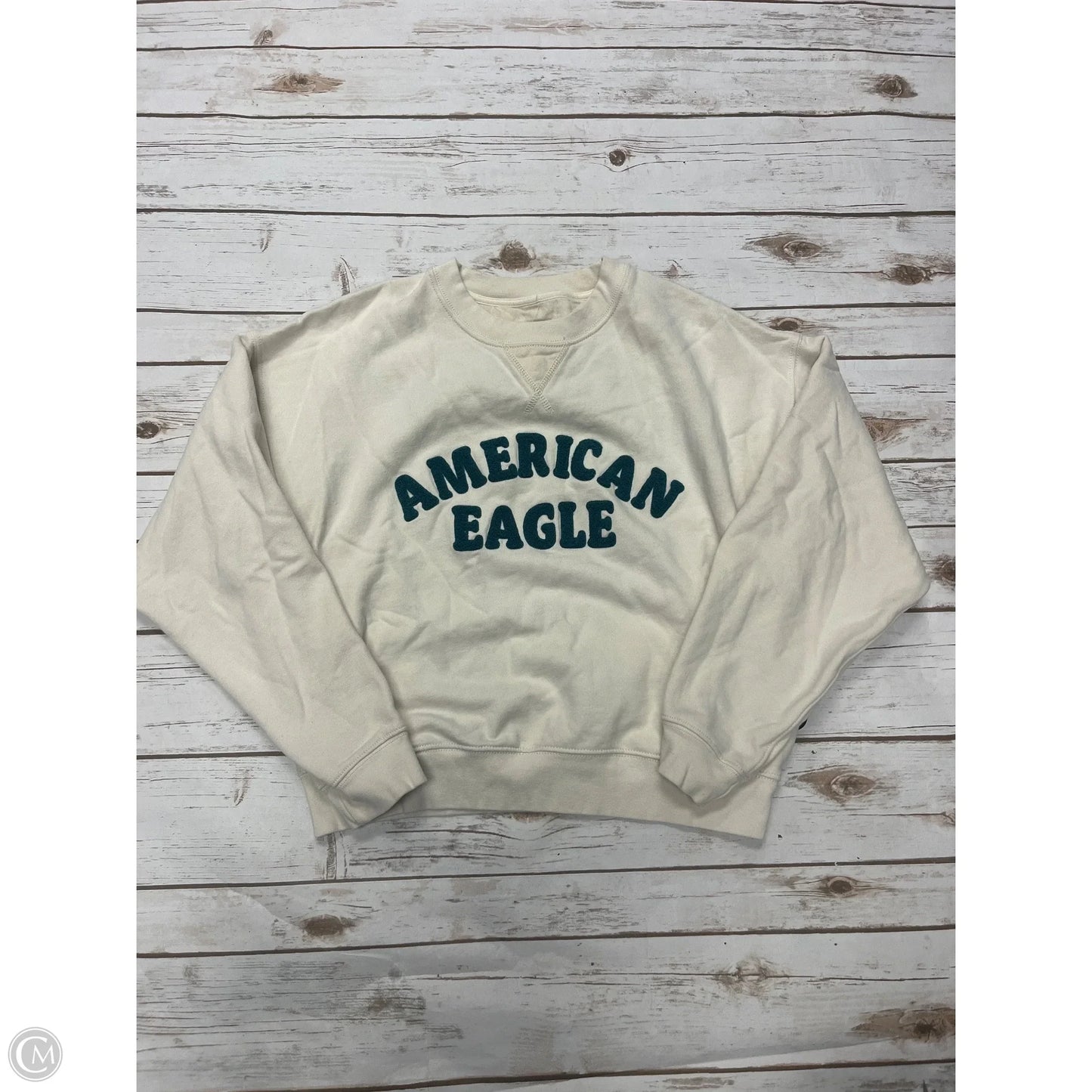 Sweatshirt Crewneck By American Eagle In Cream, Size: S
