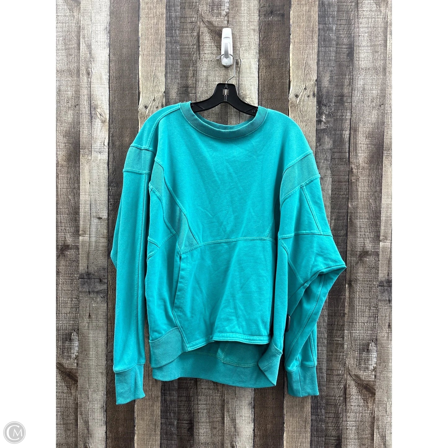 Sweatshirt Crewneck By Fantastic Fawn In Teal, Size: L