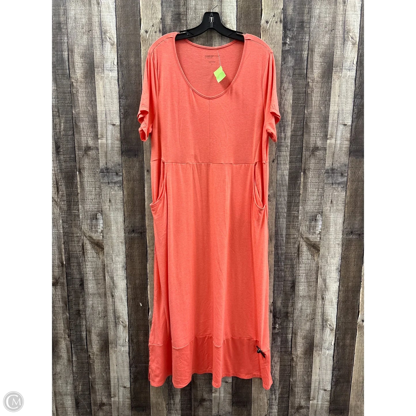 Dress Casual Maxi By Cuddl Duds In Orange, Size: L