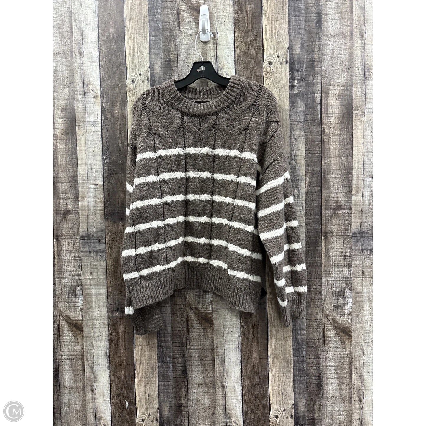 Sweater By Lc Lauren Conrad In Striped Pattern, Size: L