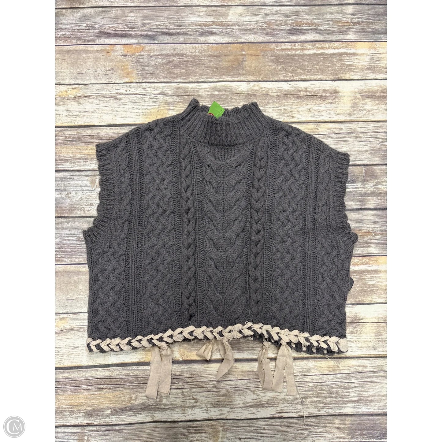 Sweater Short Sleeve By Elie Tahari In Grey, Size: Xl