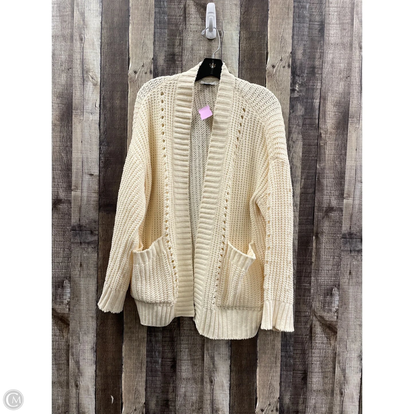 Sweater Cardigan By American Eagle In Cream, Size: S