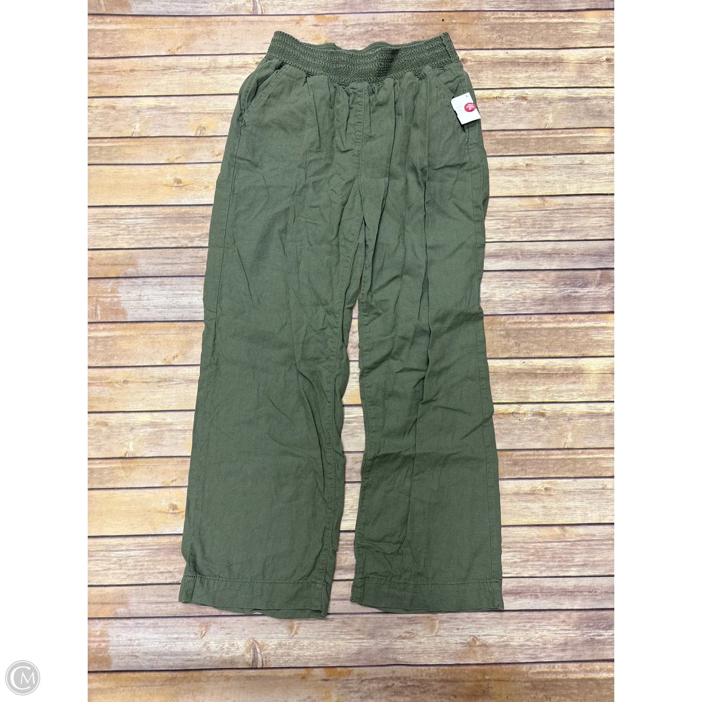 Pants Linen By Briggs In Green, Size: M