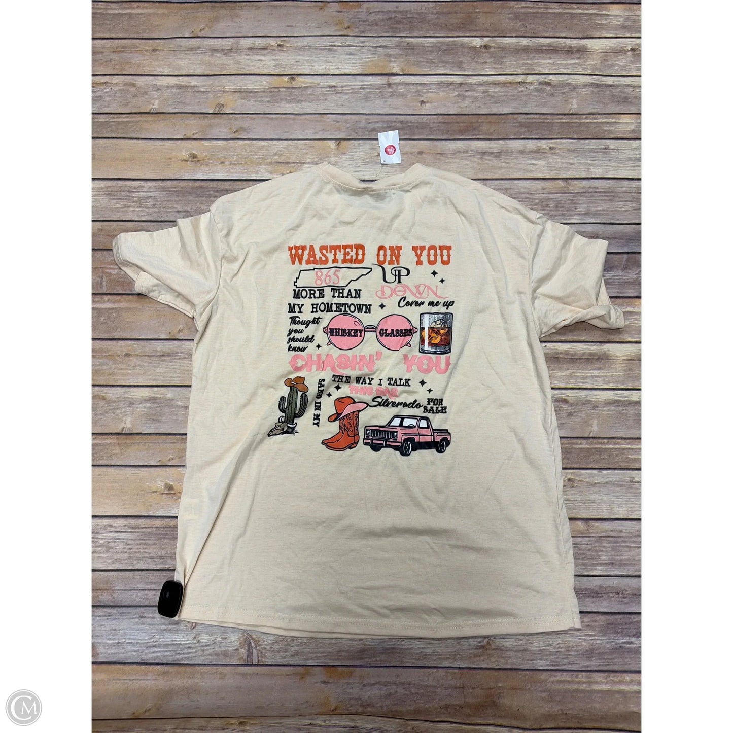 Top Short Sleeve Basic By Cmf In Cream, Size: Xl