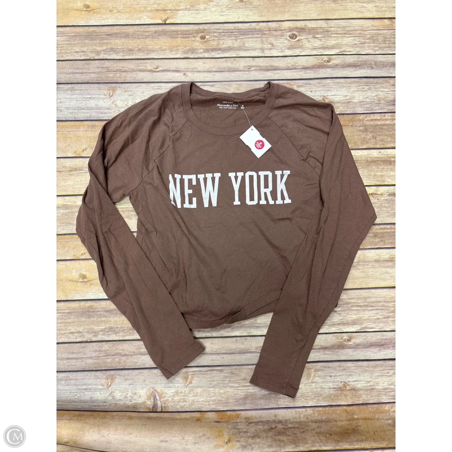 Top Long Sleeve Basic By Abercrombie And Fitch In Brown, Size: M