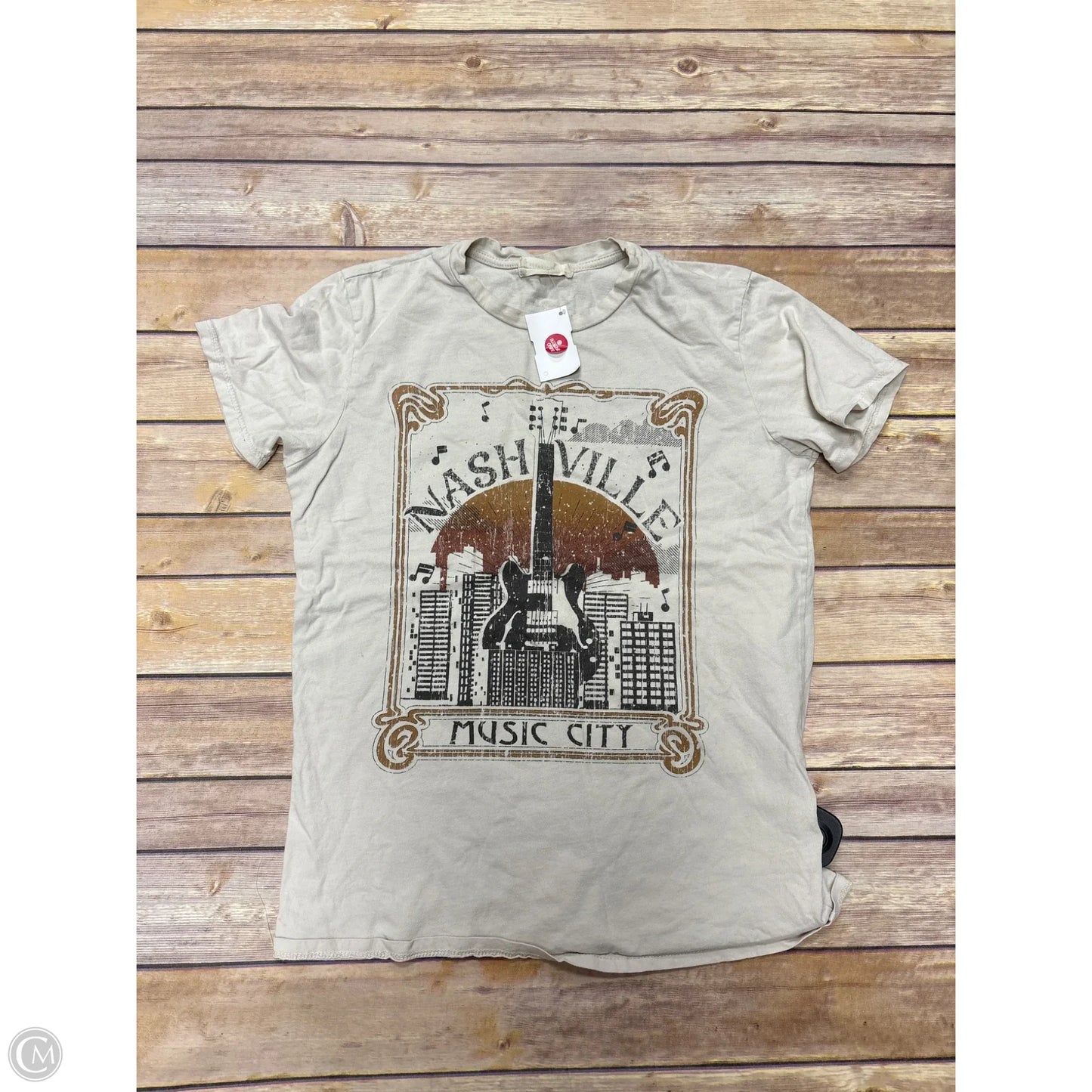 Top Short Sleeve Basic By Altard State In Beige, Size: S