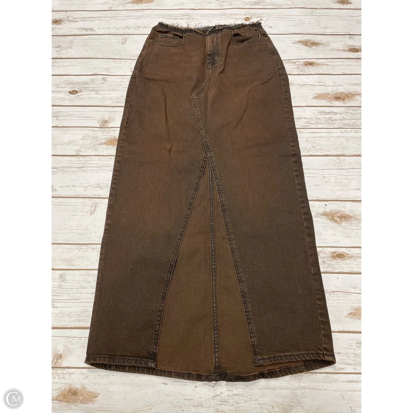 Skirt Maxi By Wild Fable In Brown Denim, Size: Xs