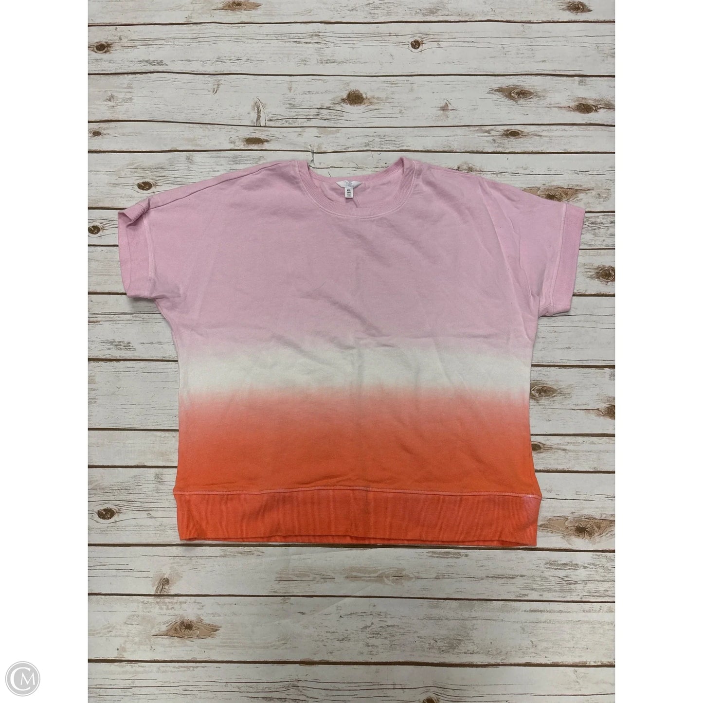 Top Short Sleeve By Time And Tru In Tie Dye Print, Size: Xxl