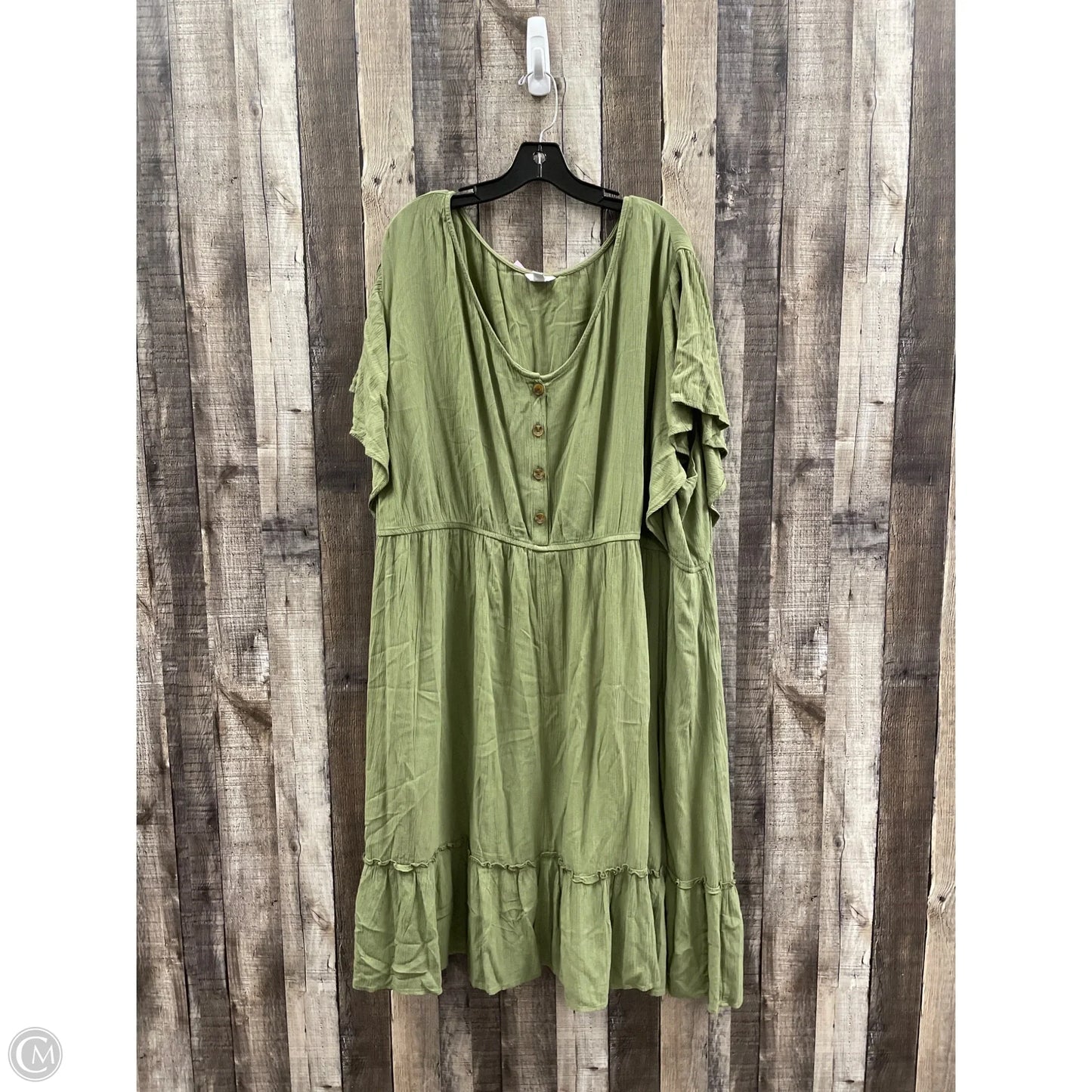 Dress Casual Midi By Sonoma In Green, Size: 4x