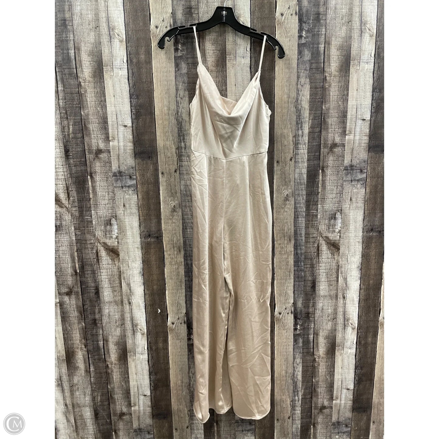 Jumpsuit Maxi By Lush In Beige, Size: S