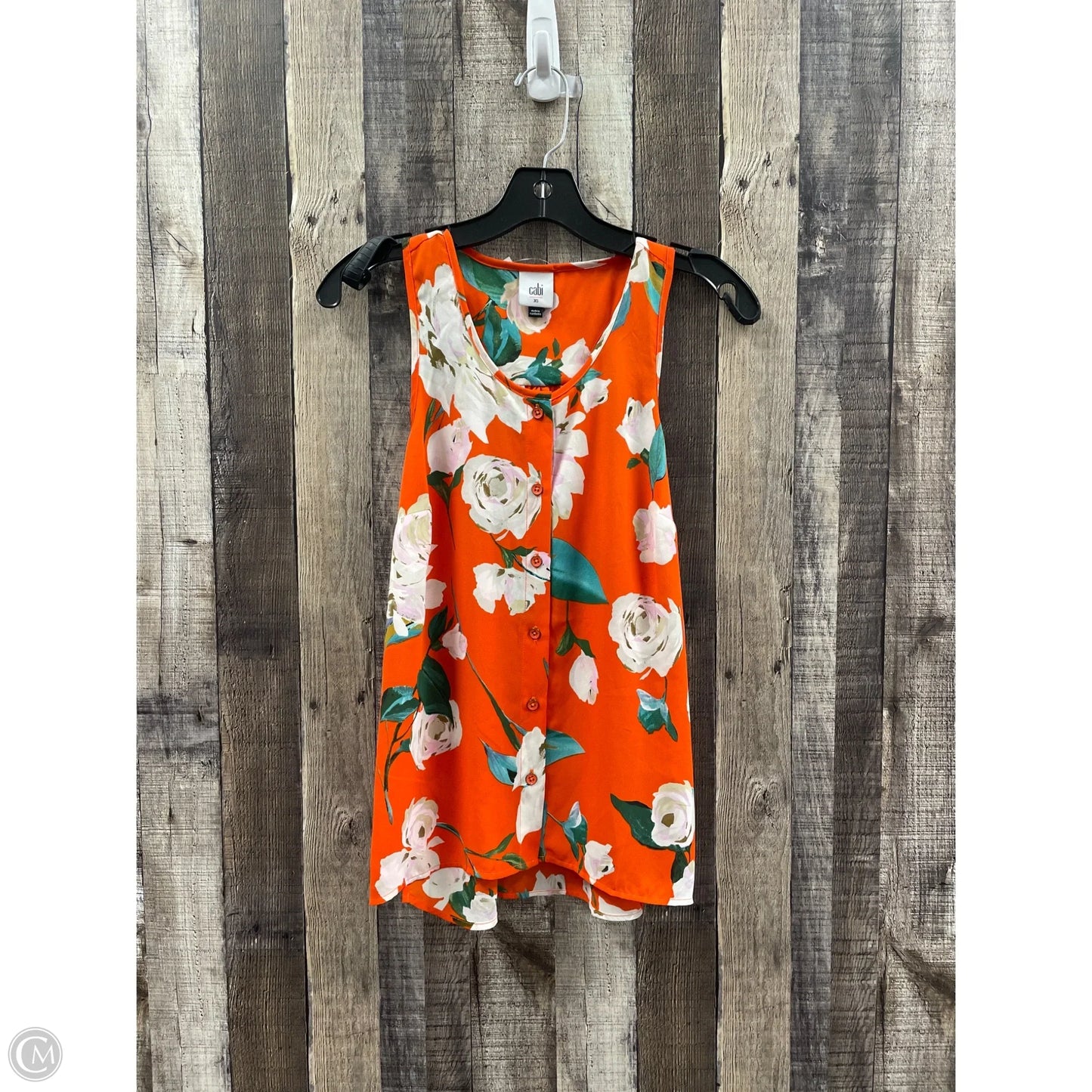 Top Sleeveless By Cabi In Orange, Size: Xs