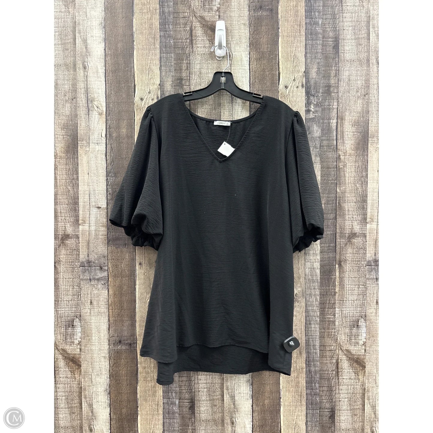 Top Short Sleeve By Jodifl In Black, Size: 2x