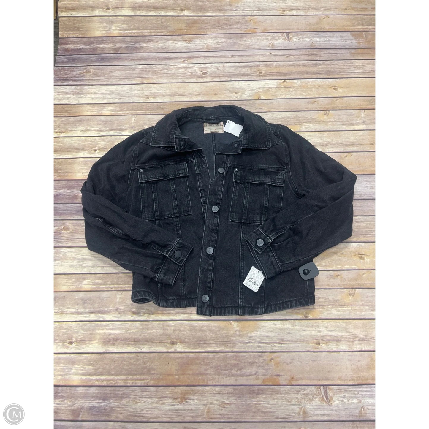 Jacket Denim By We The Free In Black Denim, Size: L
