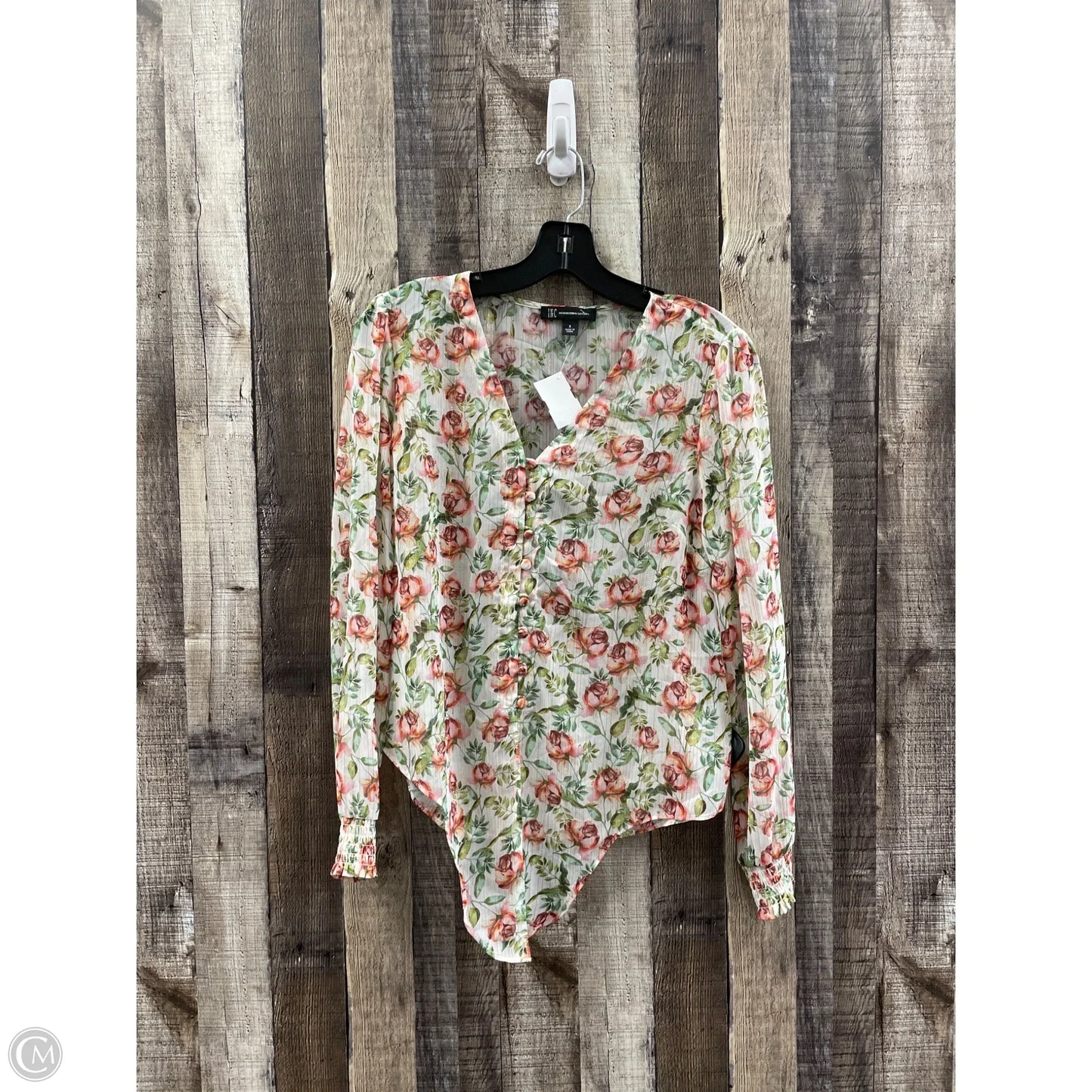 Top Long Sleeve By Inc In Multi-colored, Size: S