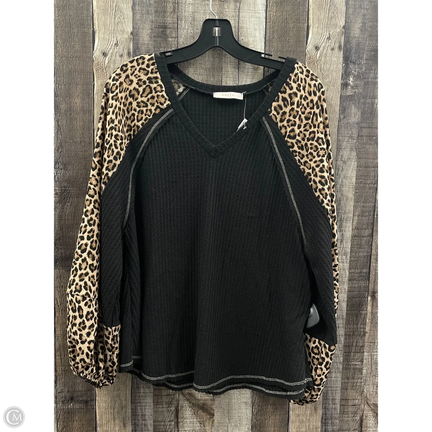 Top Long Sleeve By Entro In Animal Print, Size: S