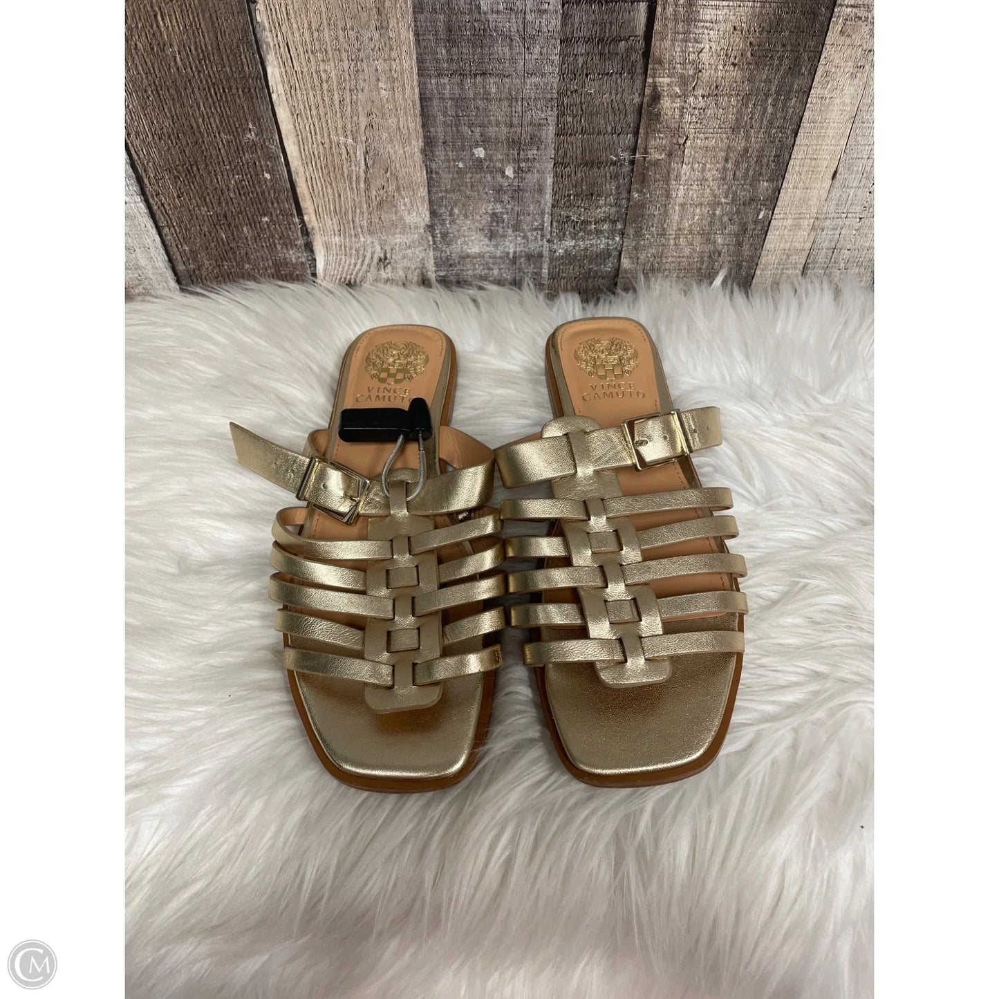 Sandals Flats By Vince Camuto In Gold, Size: 8.5