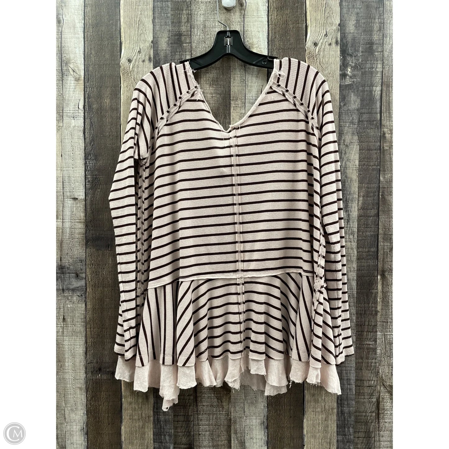 Top Long Sleeve By We The Free In Striped Pattern, Size: S
