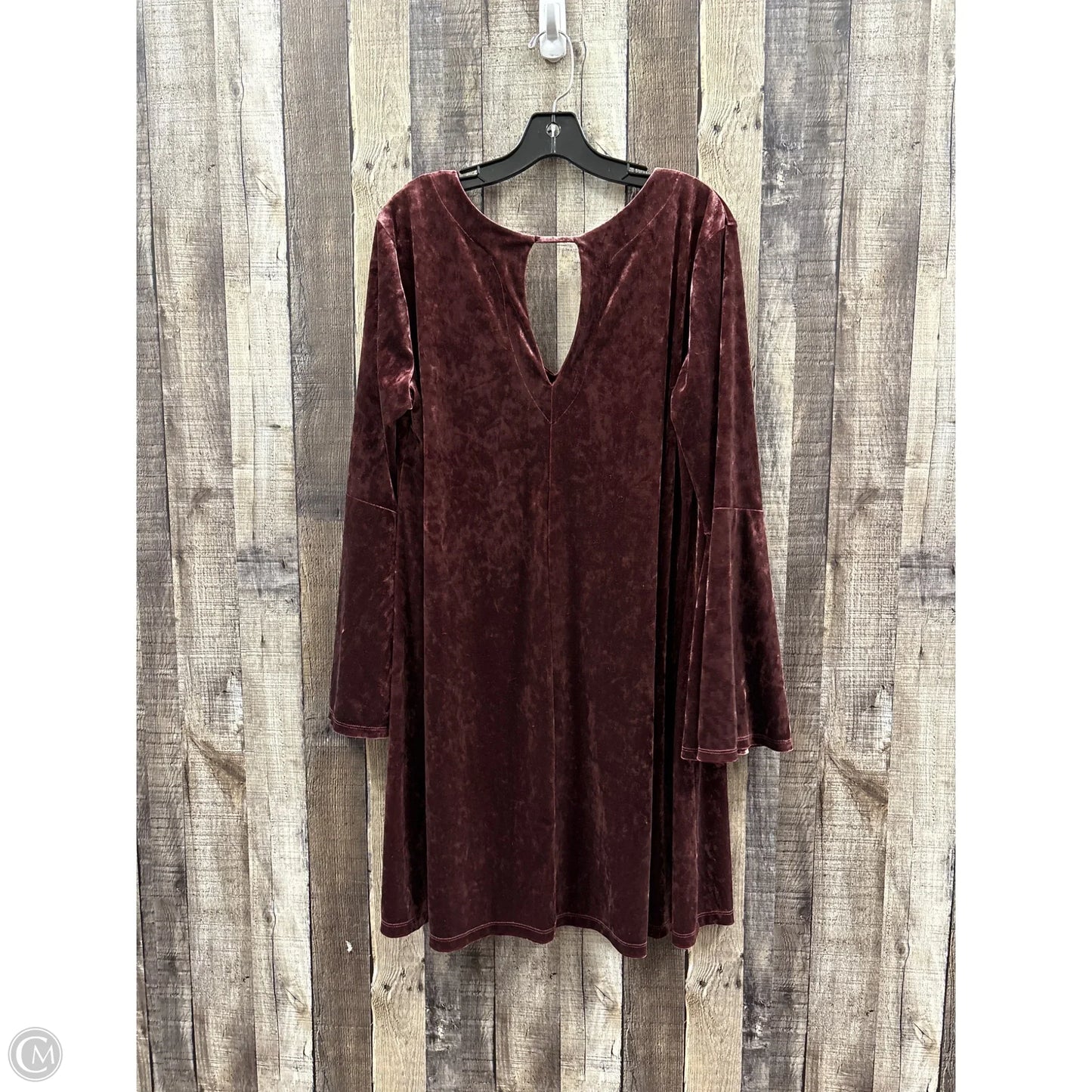 Dress Party Midi By Ana In Maroon, Size: Xl