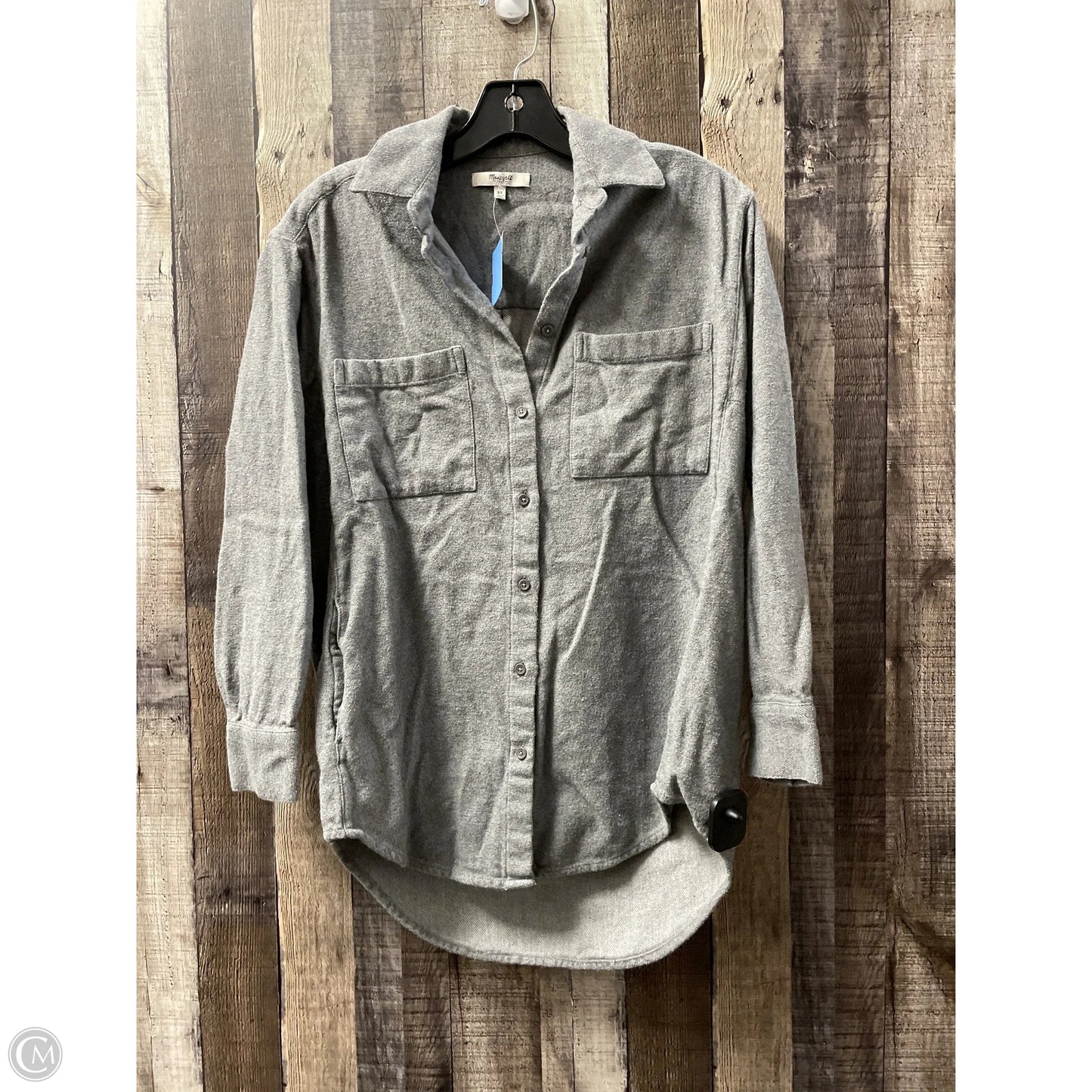 Top Long Sleeve By Madewell In Grey, Size: Xs