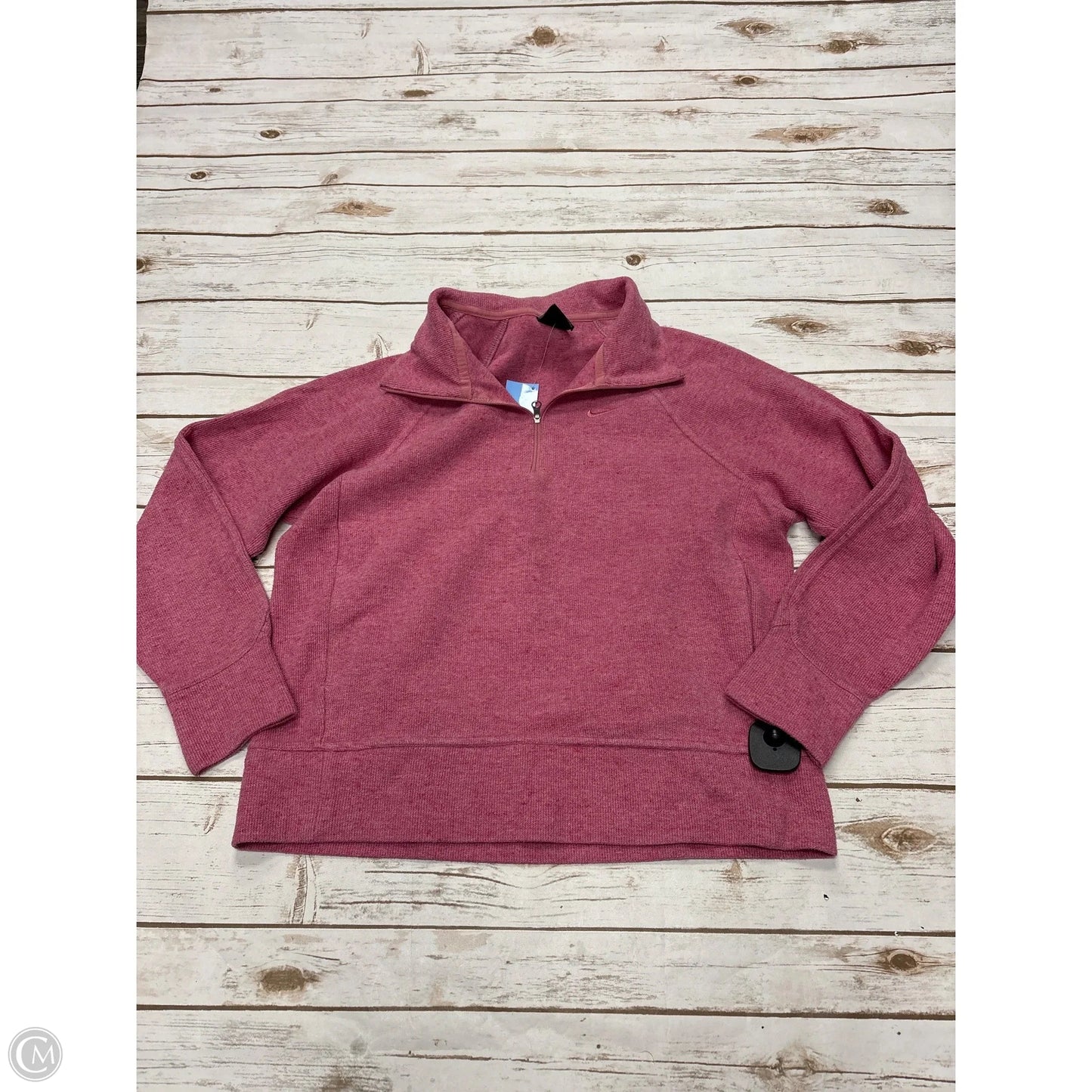 Athletic Sweatshirt Collar By Nike In Pink, Size: S