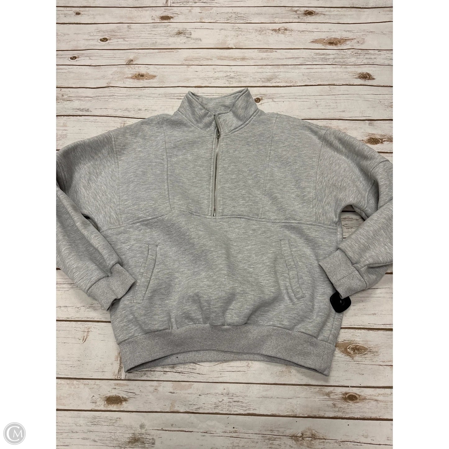 Sweatshirt Collar By Anrabess In Grey, Size: L