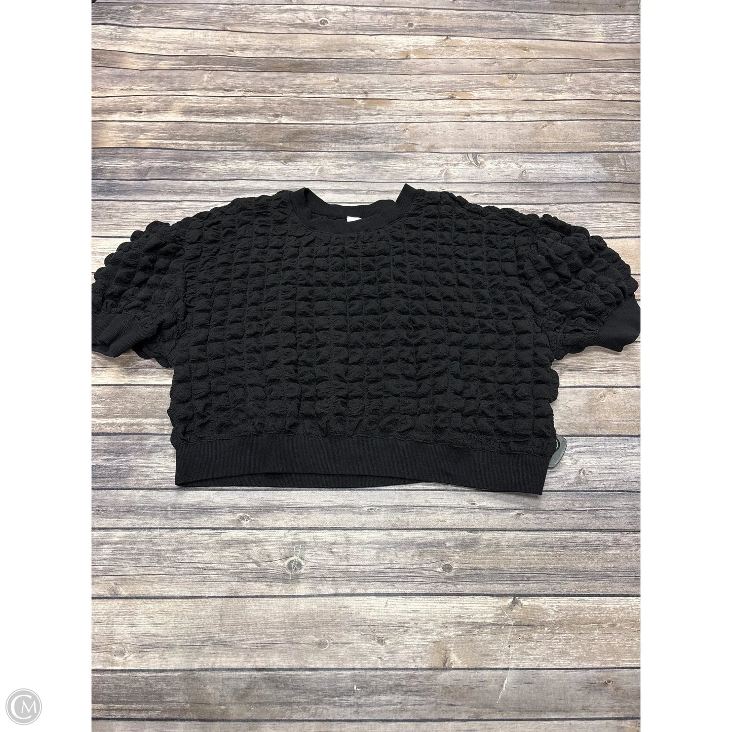 Top Short Sleeve By Maeve In Black, Size: L