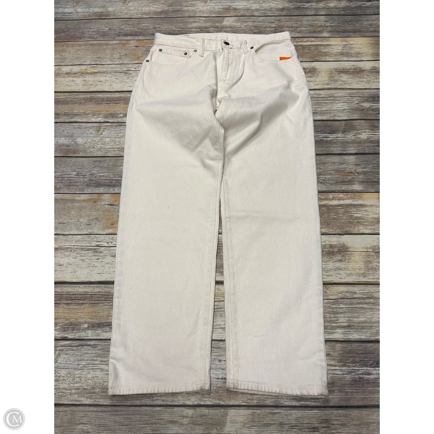 Jeans Straight By Gap In Beige, Size: 14