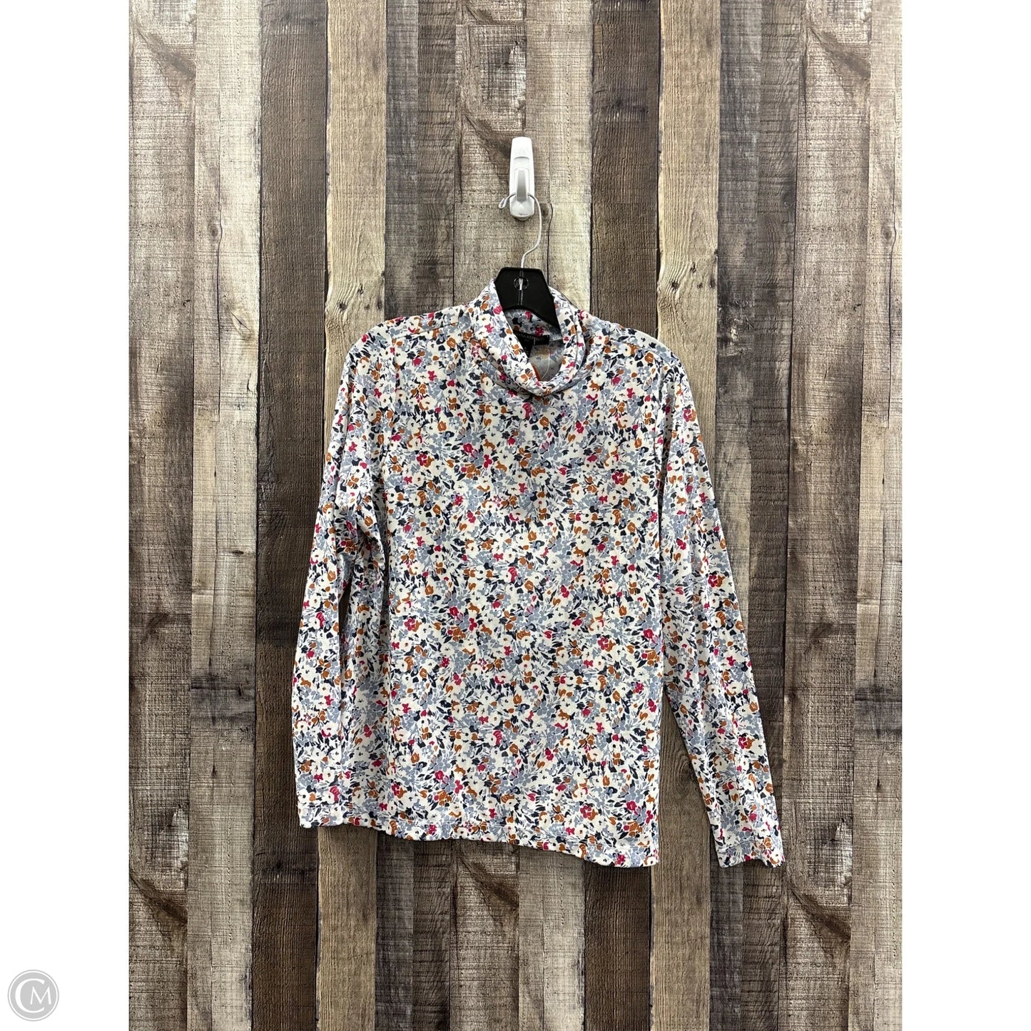 Top Long Sleeve By Banana Republic In Floral Print, Size: L