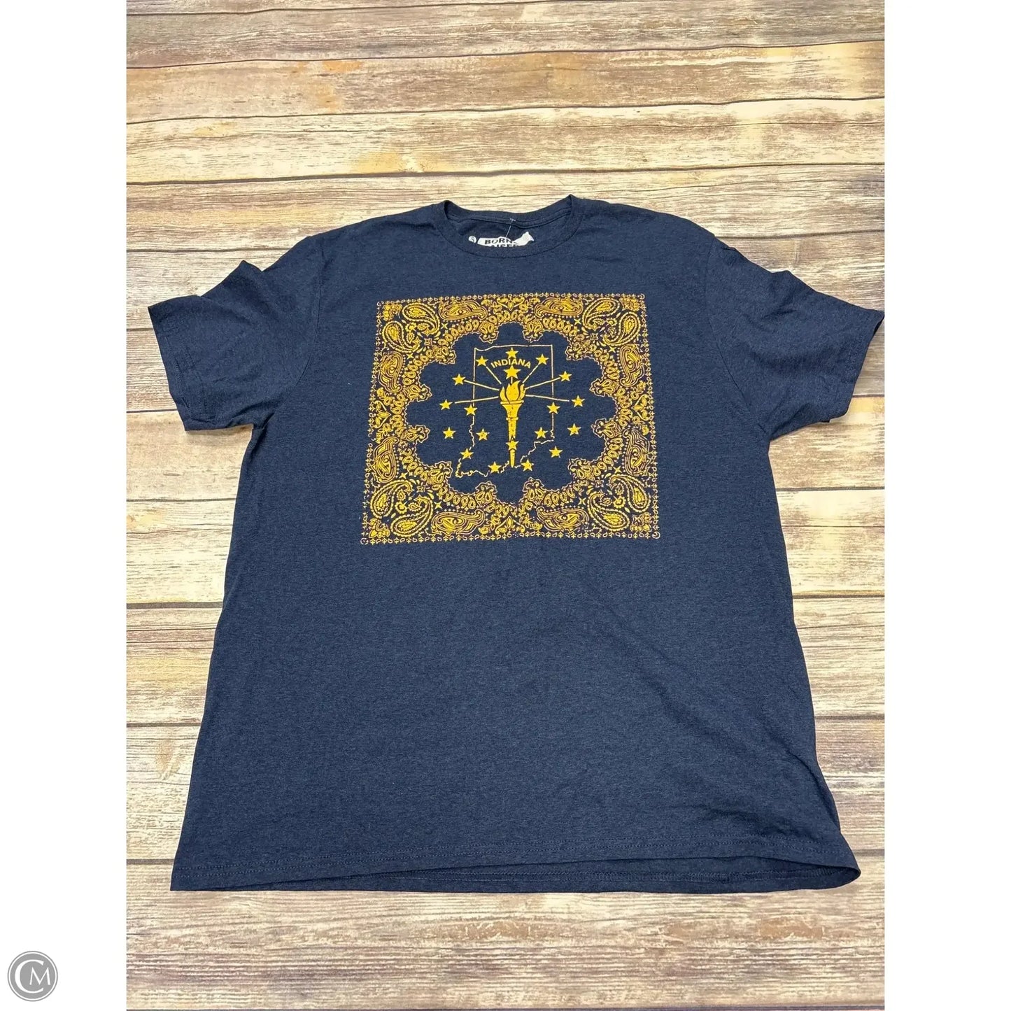 Top Short Sleeve Basic By Cme In Blue, Size: Xl
