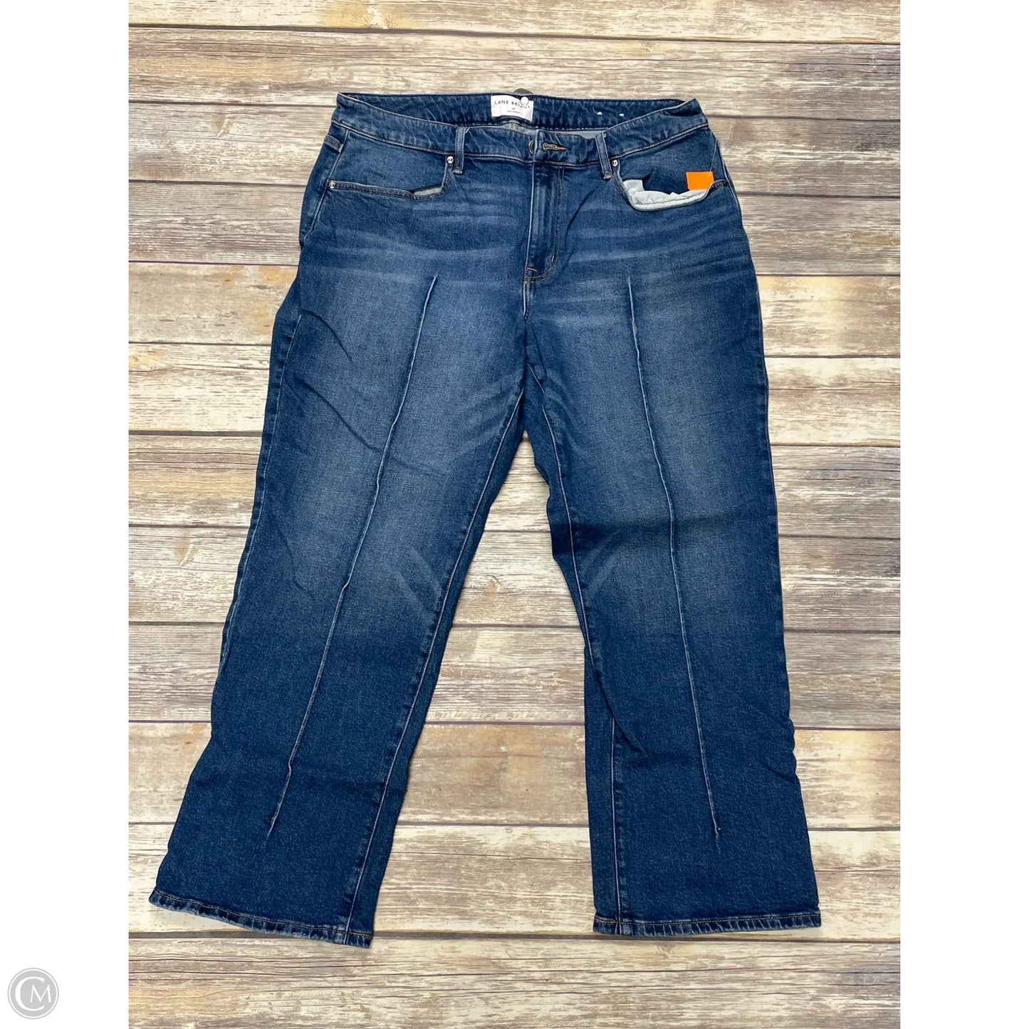 Jeans Straight By Lane Bryant In Blue Denim, Size: 16