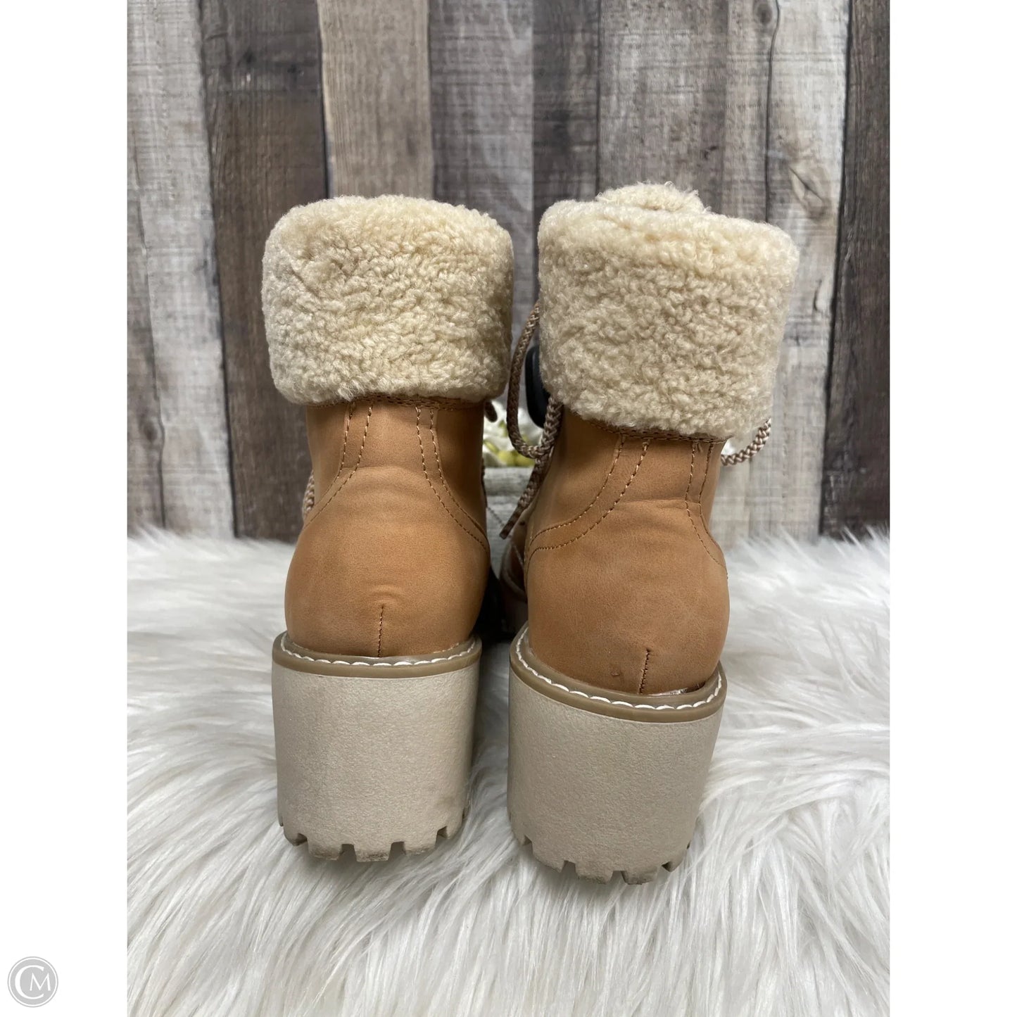 Boots Ankle Heels By Dolce Vita In Tan, Size: 8.5