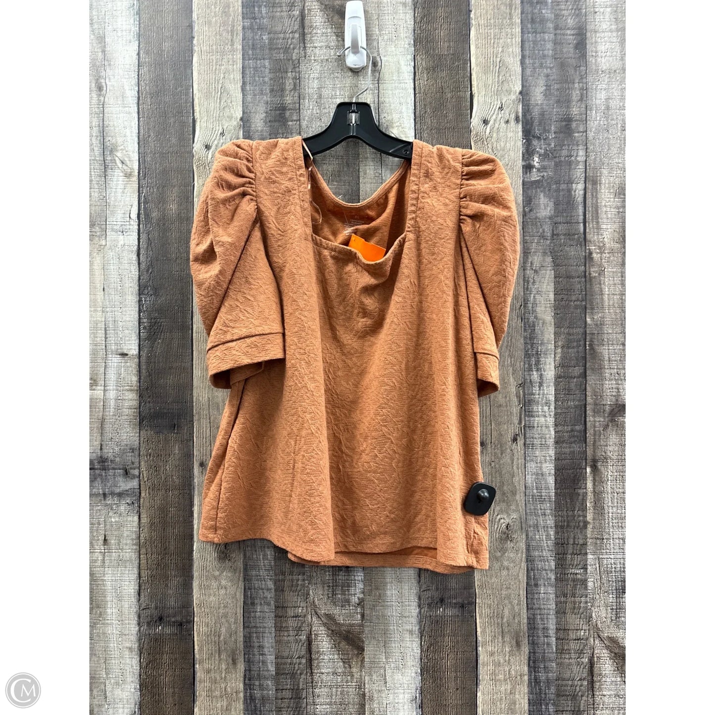 Top Short Sleeve By Nine West In Brown, Size: Xl