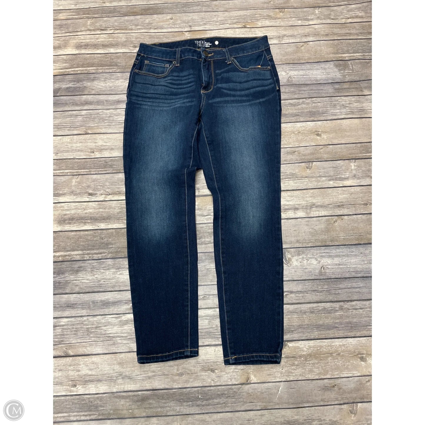 Jeans Skinny By Time And Tru In Blue Denim, Size: 8p