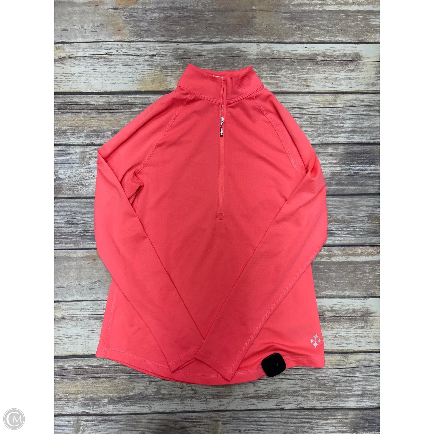 Athletic Top Long Sleeve Collar By Jofit In Coral, Size: S