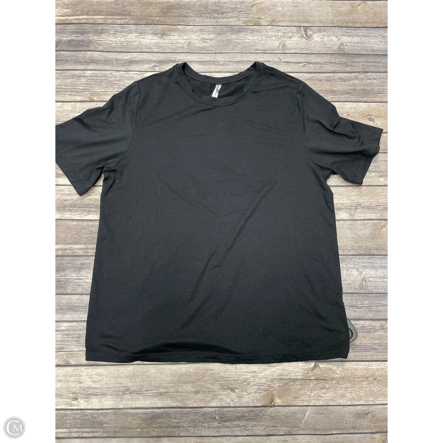 Athletic Top Short Sleeve By Fabletics In Black, Size: S