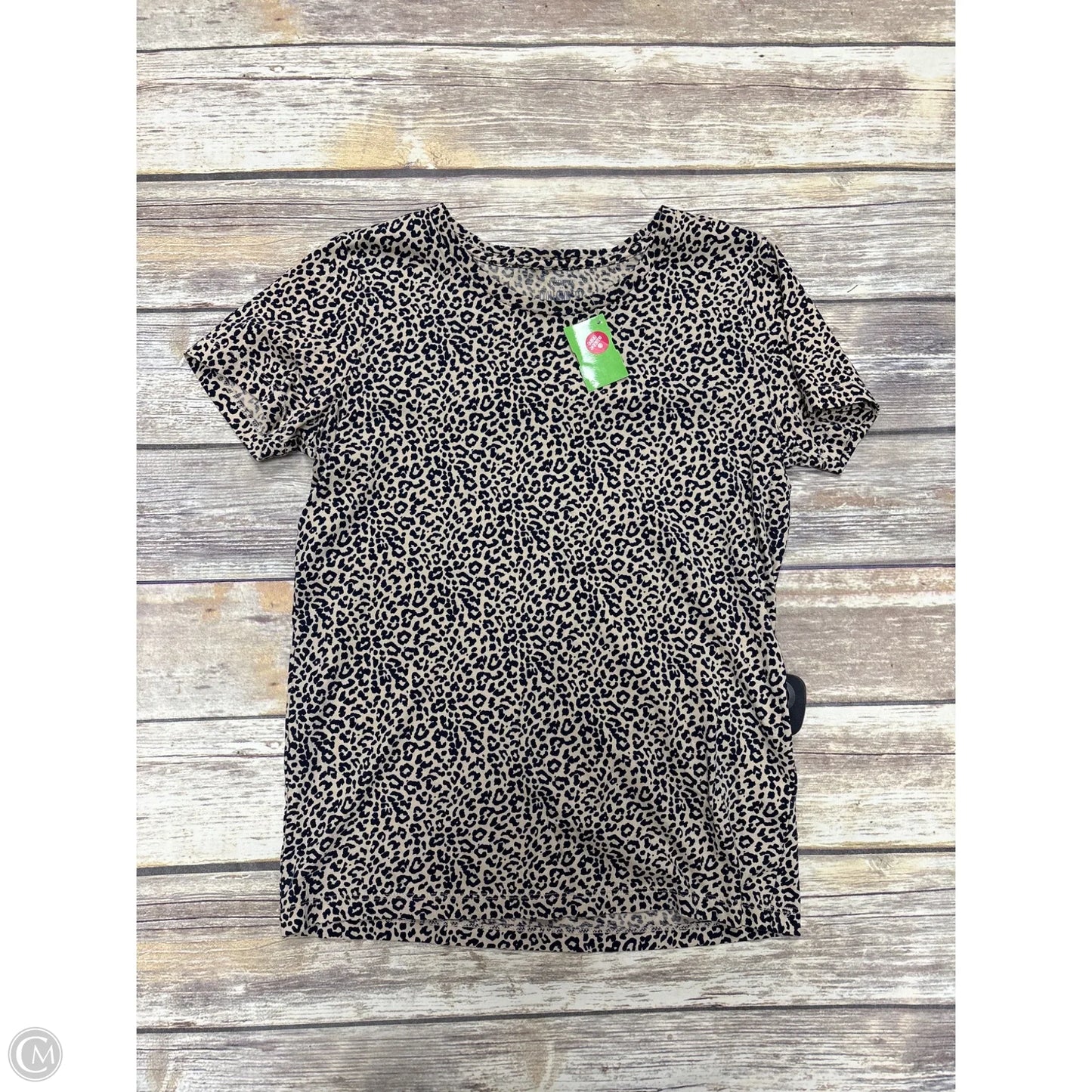 Top Short Sleeve Basic By J. Crew In Animal Print, Size: Xs