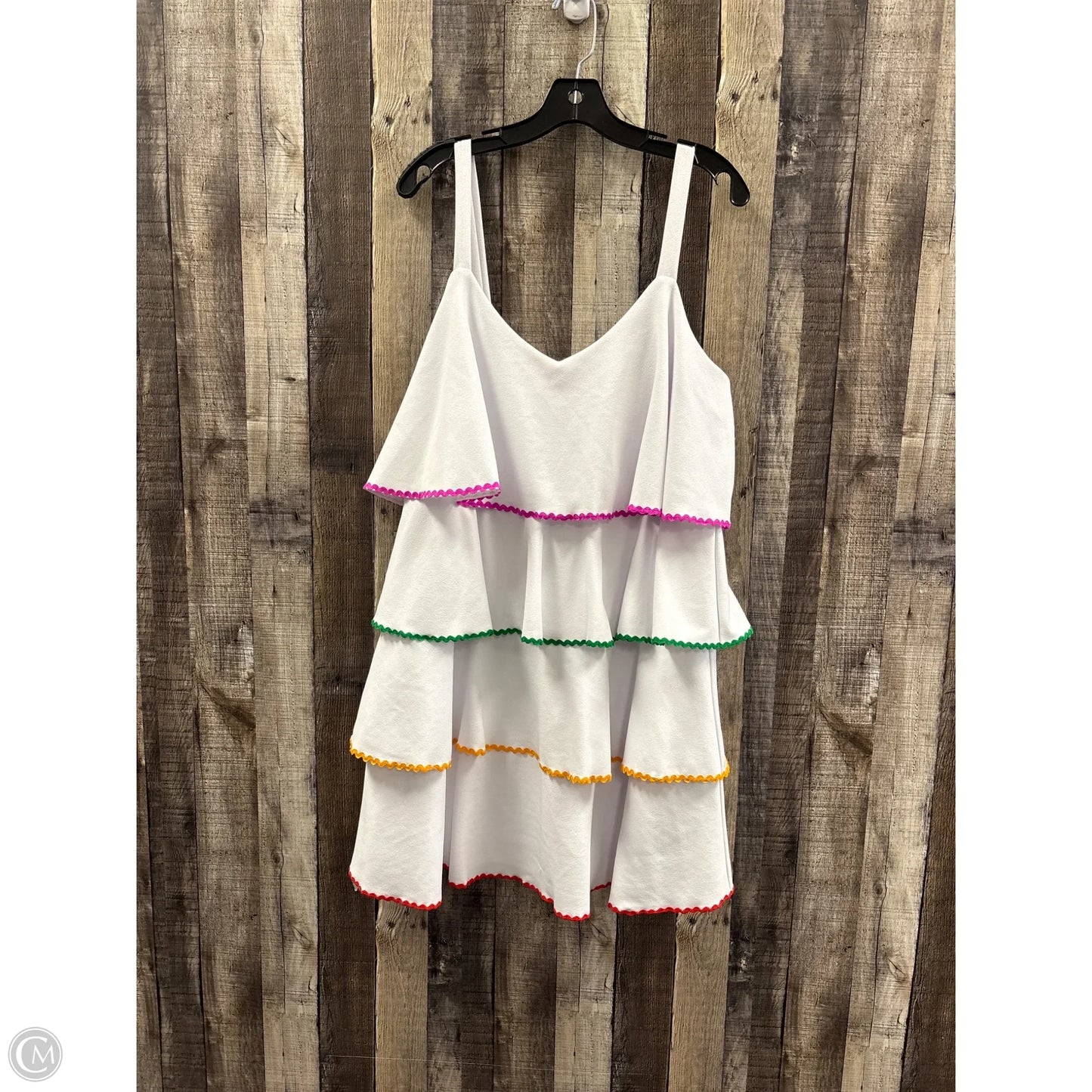 Dress Casual Short By Versona In White, Size: Xl