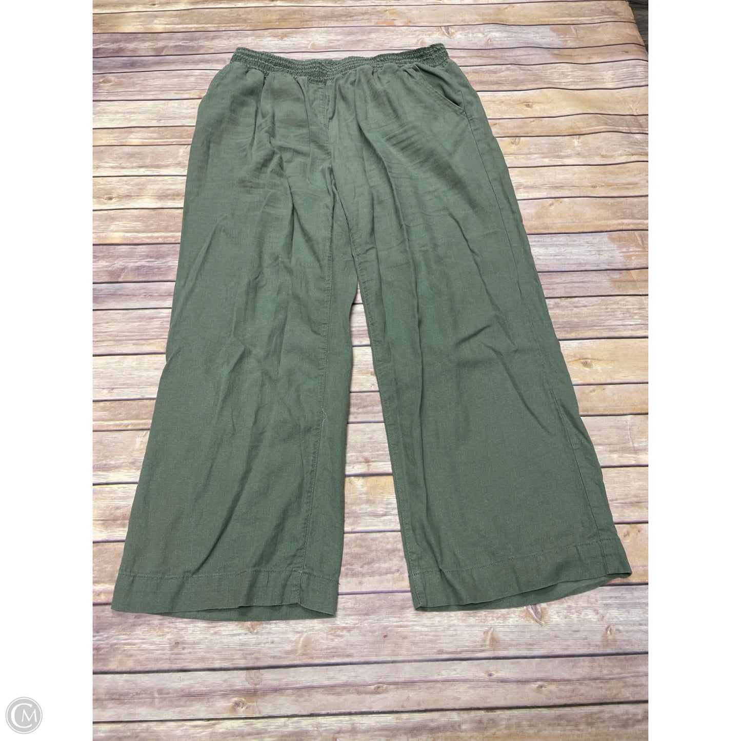 Pants Wide Leg By Briggs In Green, Size: Xl
