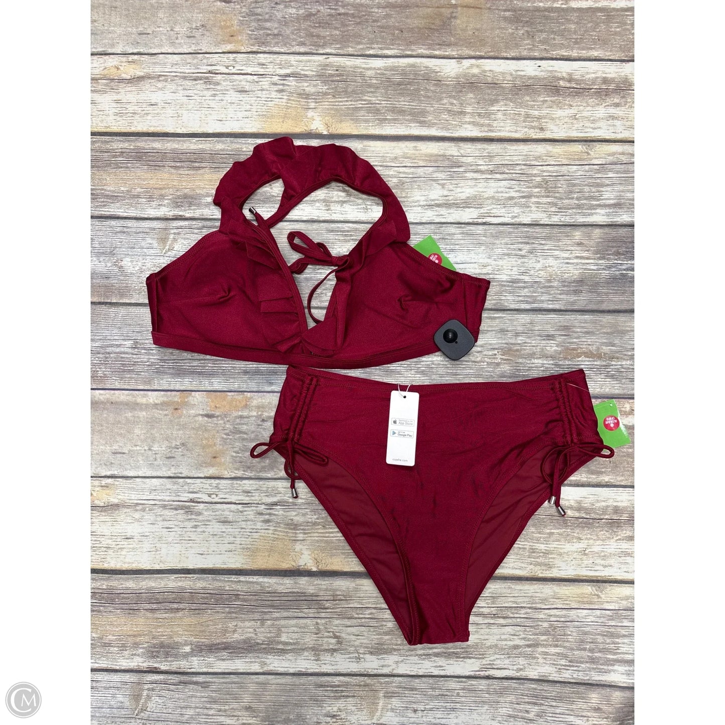 Swimsuit 2pc By Cupshe In Maroon, Size: Xl