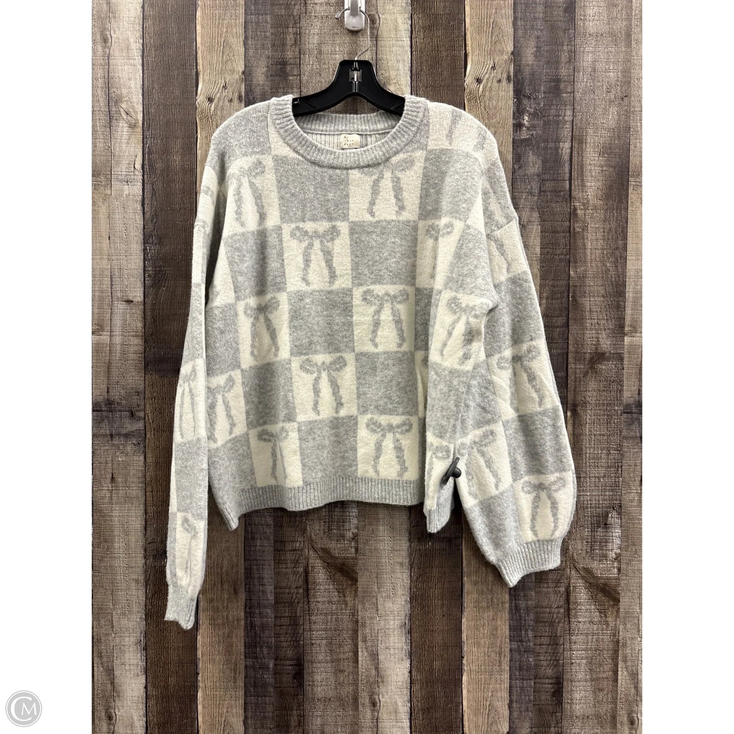 Sweater By A New Day In Grey & White, Size: Xl