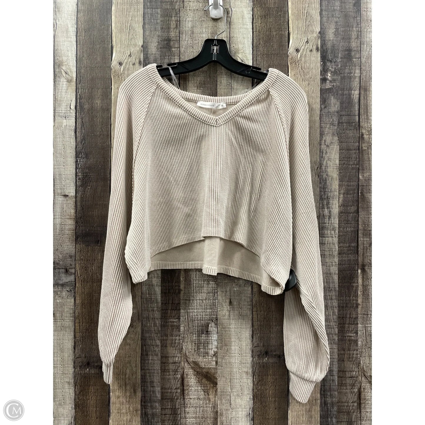 Top Long Sleeve By Altard State In Beige, Size: M