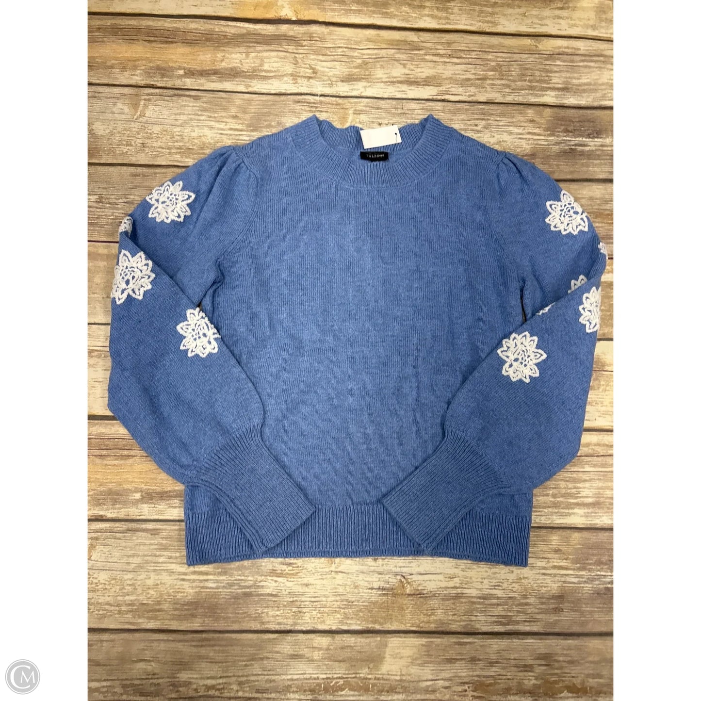 Sweater By Talbots In Blue & White, Size: Xs