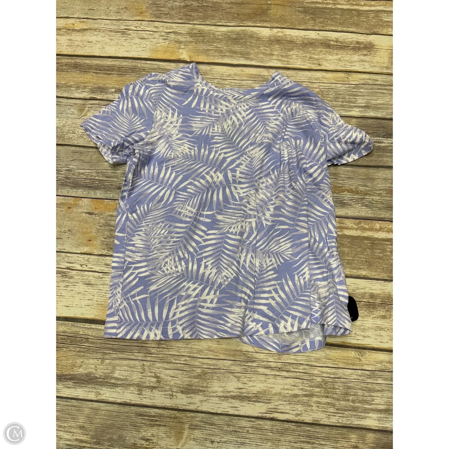 Top Short Sleeve By Cme In Purple, Size: L