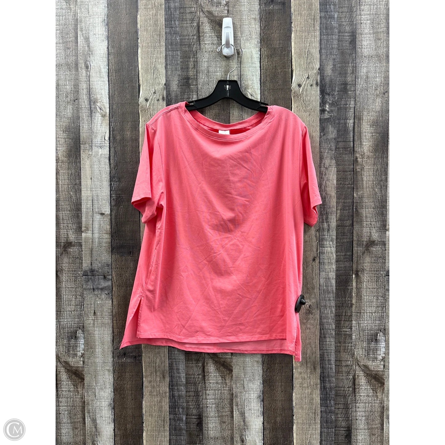 Athletic Top Short Sleeve By Members Mark In Coral, Size: M