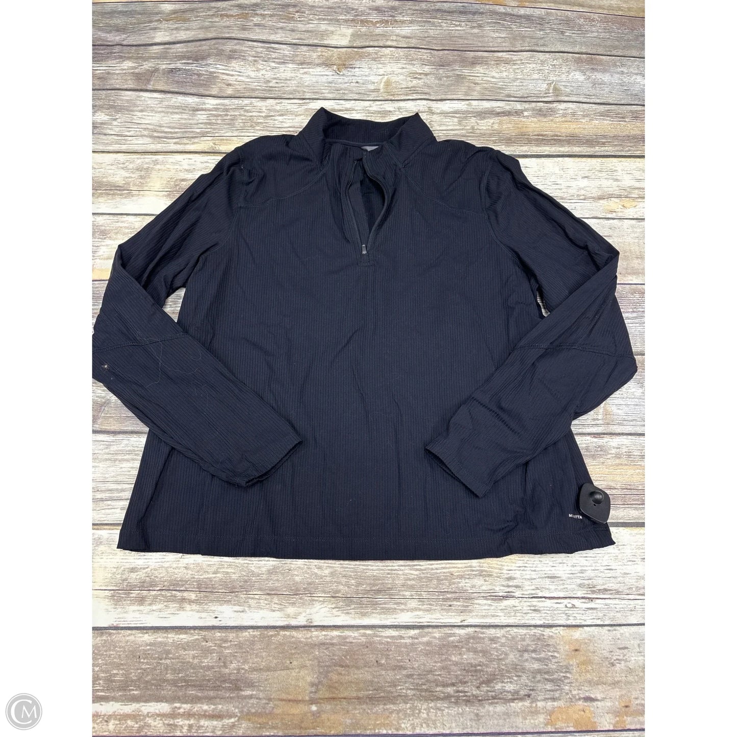 Athletic Top Long Sleeve Collar By Mondetta In Black, Size: Xxl